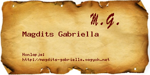 Magdits Gabriella névjegykártya